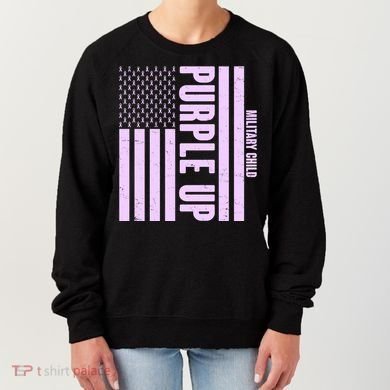 Cool Purple USA American Flag Women's Sweatshirt
