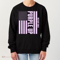 Cool Purple USA American Flag Women's Sweatshirt thumb 0