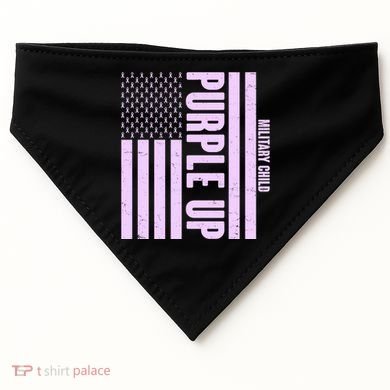 Cool Purple USA American Flag USA-Made Doggie Bandana