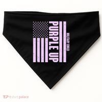 Cool Purple USA American Flag USA-Made Doggie Bandana thumb 0