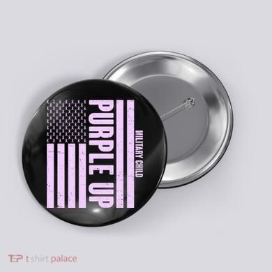 Cool Purple USA American Flag Button