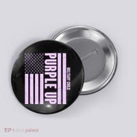 Cool Purple USA American Flag Button thumb 0