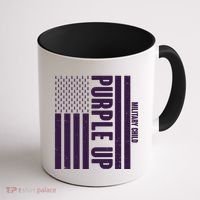 Cool Purple USA American Flag Coffee Mug thumb 1
