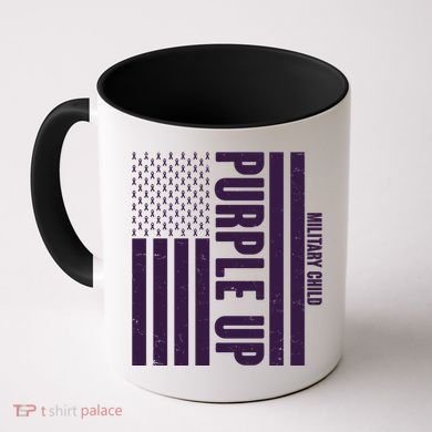 Cool Purple USA American Flag Coffee Mug
