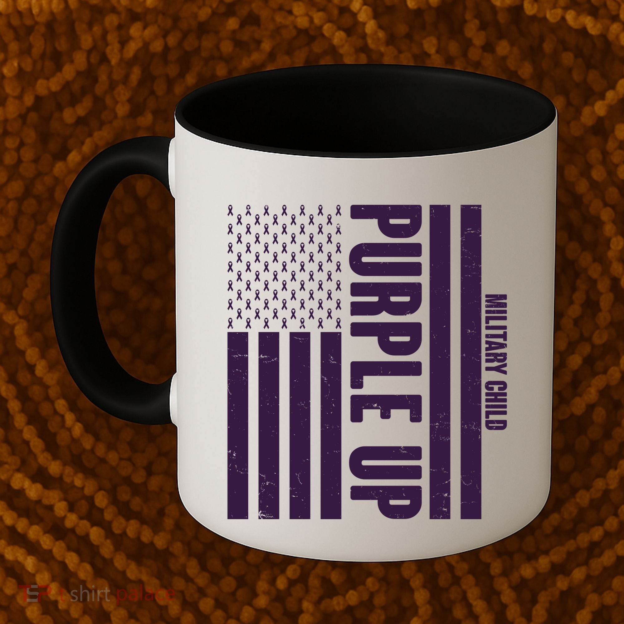 Cool Purple USA American Flag Coffee Mug