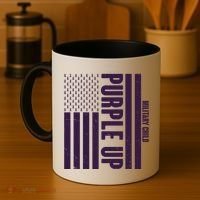 Cool Purple USA American Flag Coffee Mug thumb 4