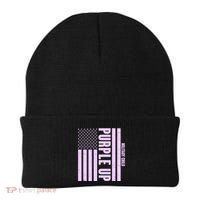 Cool Purple USA American Flag Beanie thumb 0