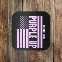Cool Purple USA American Flag Coaster thumb 0