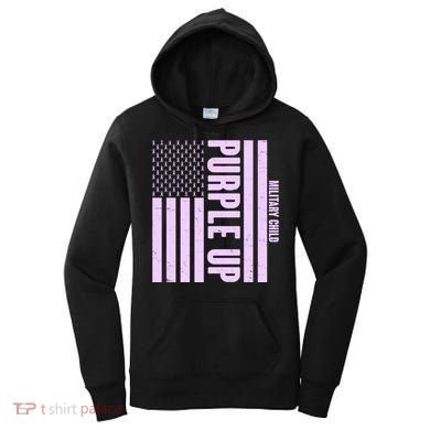 Cool Purple USA American Flag Women's Hoodie
