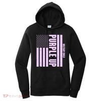 Cool Purple USA American Flag Women's Hoodie thumb 0