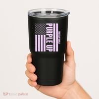 Cool Purple USA American Flag Tumbler thumb 2