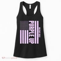 Cool Purple USA American Flag Women's Tank Top thumb 0