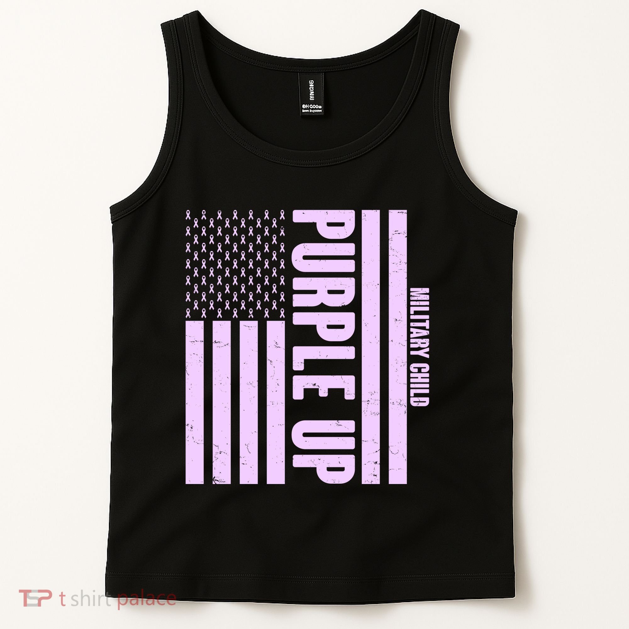 Cool Purple USA American Flag Tank Top