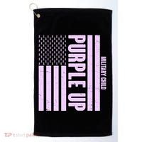 Cool Purple USA American Flag Golf Towel thumb 0
