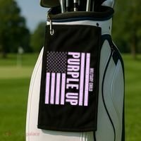 Cool Purple USA American Flag Golf Towel thumb 2