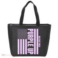 Cool Purple USA American Flag Tote Bag thumb 0