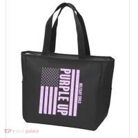 Cool Purple USA American Flag Tote Bag thumb 3