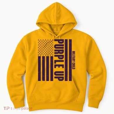 Cool Purple USA American Flag Hoodie