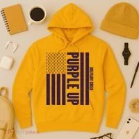 Cool Purple USA American Flag Hoodie thumb 3