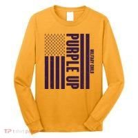 Cool Purple USA American Flag Long Sleeve Shirt thumb 0