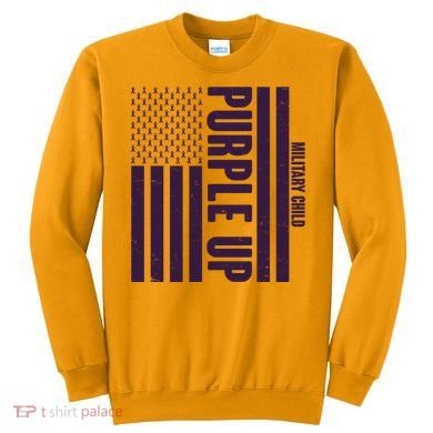 Cool Purple USA American Flag Sweatshirt