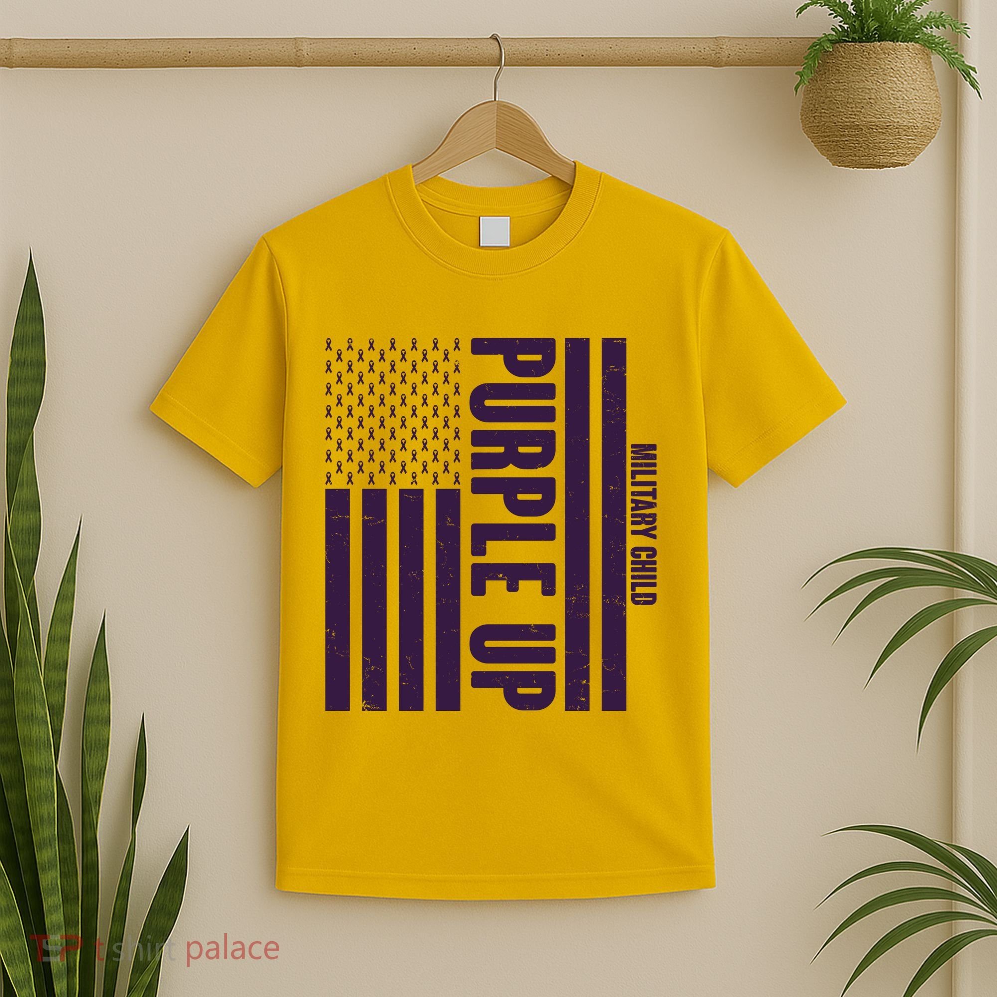 Cool Purple USA American Flag T-Shirt