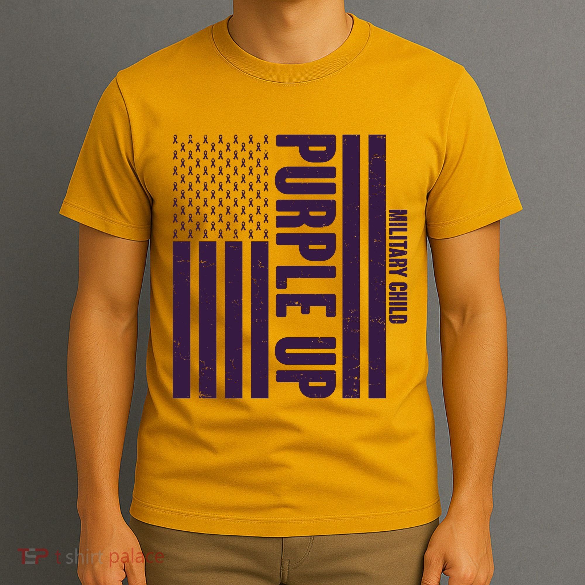 Cool Purple USA American Flag T-Shirt