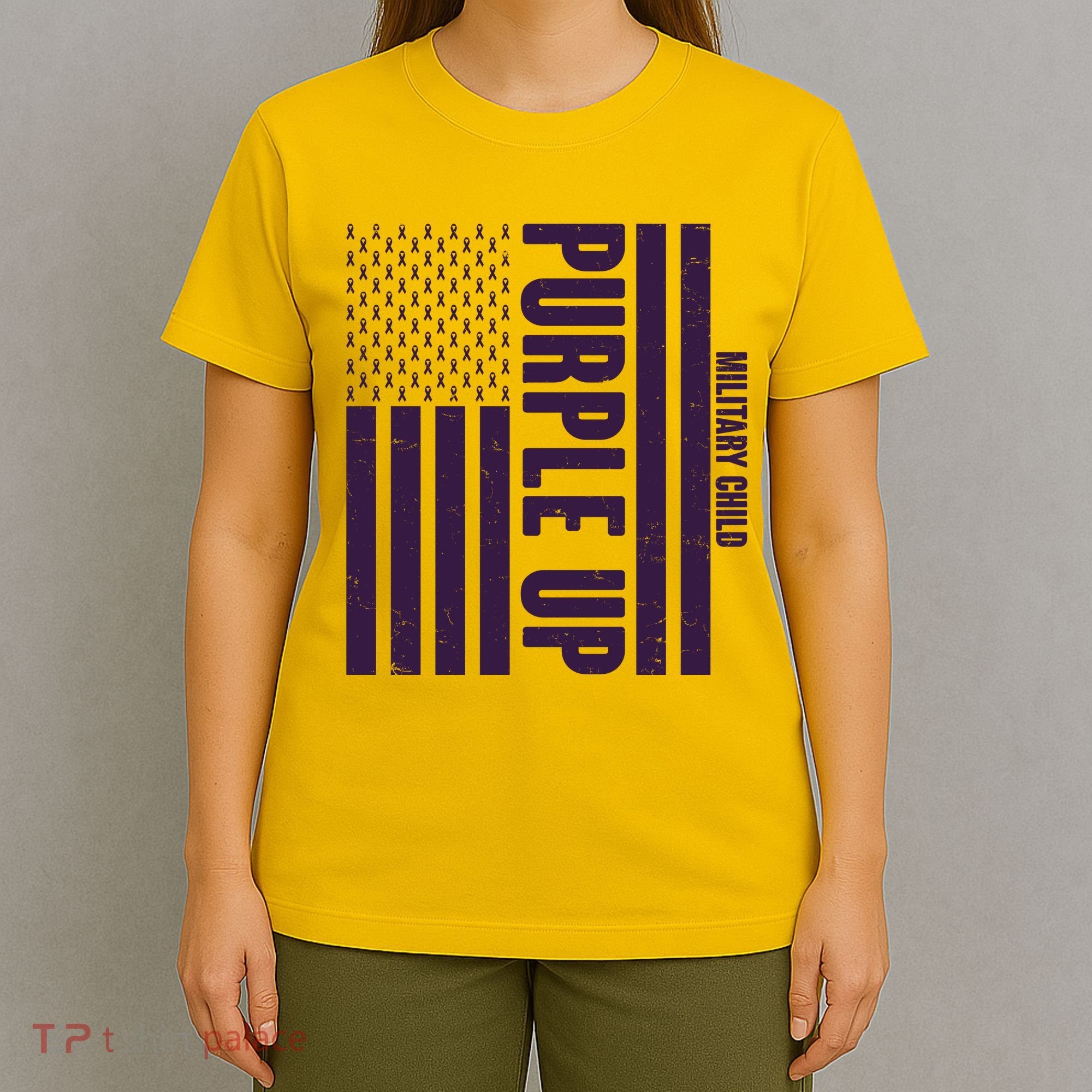 Cool Purple USA American Flag T-Shirt