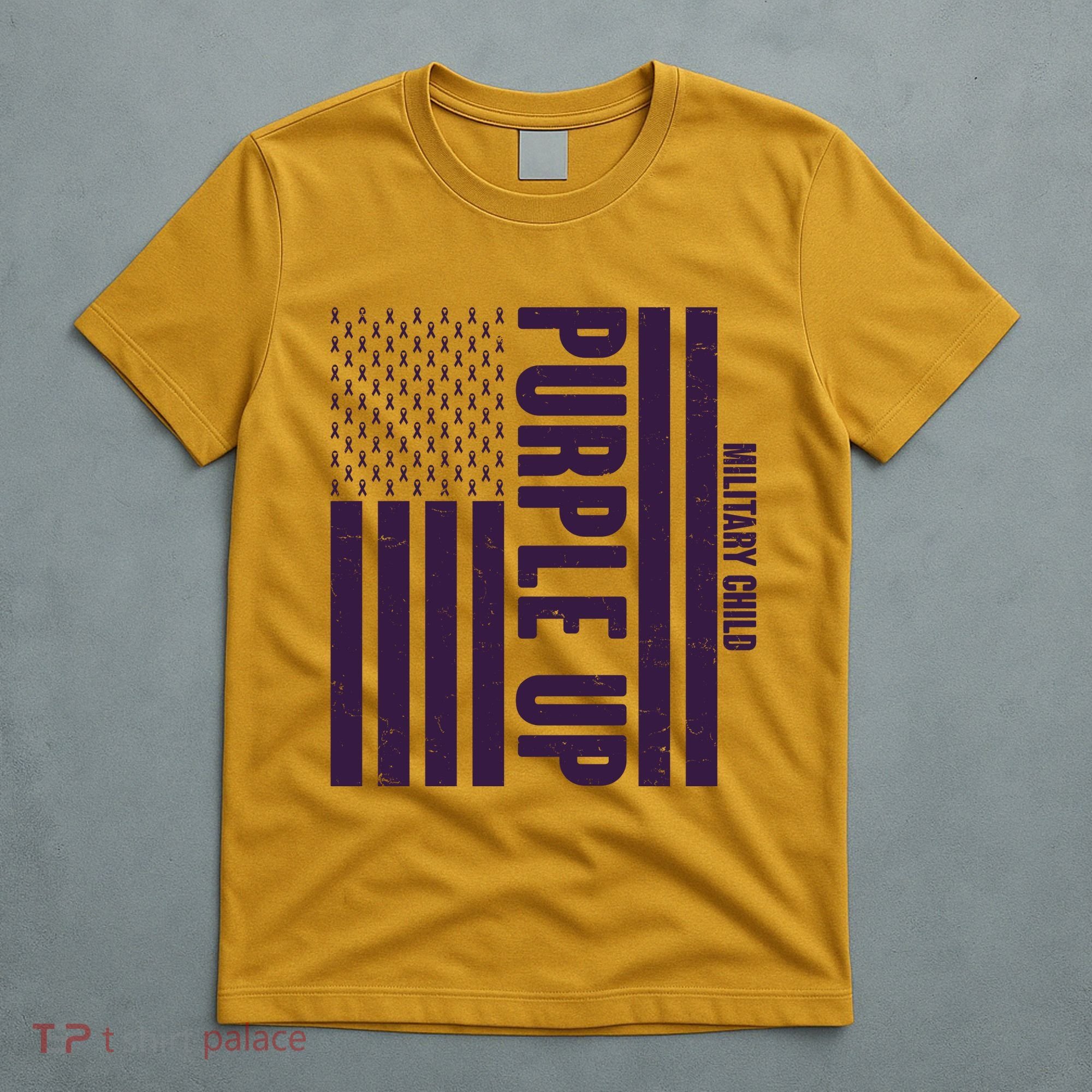 Cool Purple USA American Flag T-Shirt