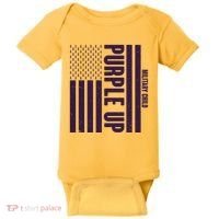 Cool Purple USA American Flag Baby Bodysuit thumb 0
