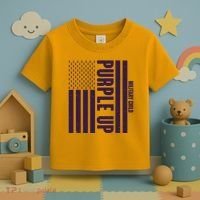 Cool Purple USA American Flag Toddler T-Shirt thumb 3