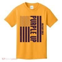 Cool Purple USA American Flag Kids T-Shirt thumb 0