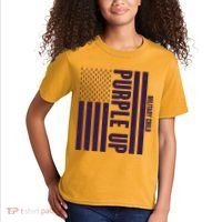 Cool Purple USA American Flag Kids T-Shirt thumb 2