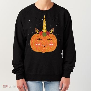 Cute Pumpkin Unicorn Halloween Women's Sweatshirt
