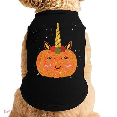 Cute Pumpkin Unicorn Halloween Doggie Tank