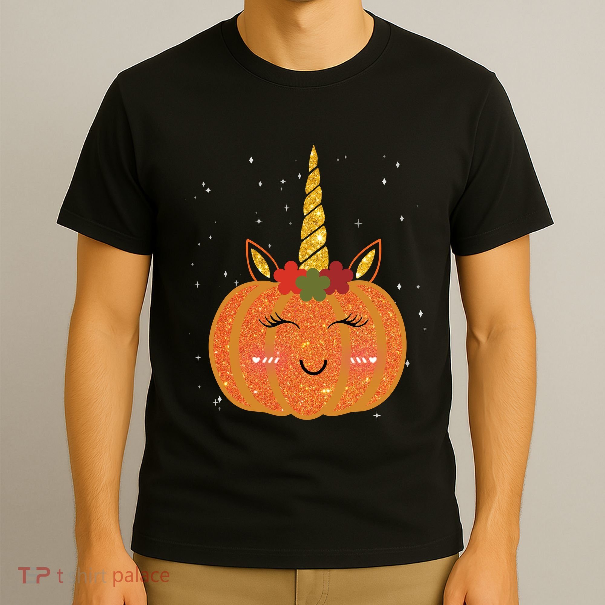 Cute Pumpkin Unicorn Halloween T-Shirt