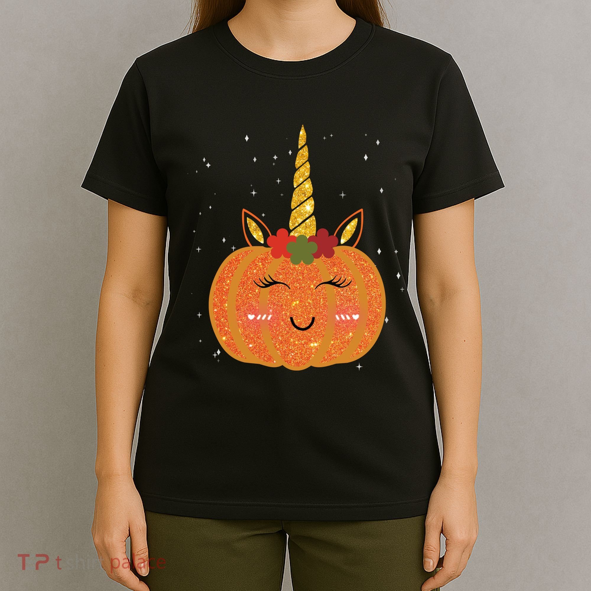 Cute Pumpkin Unicorn Halloween T-Shirt