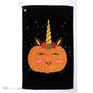 Cute Pumpkin Unicorn Halloween Golf Towel