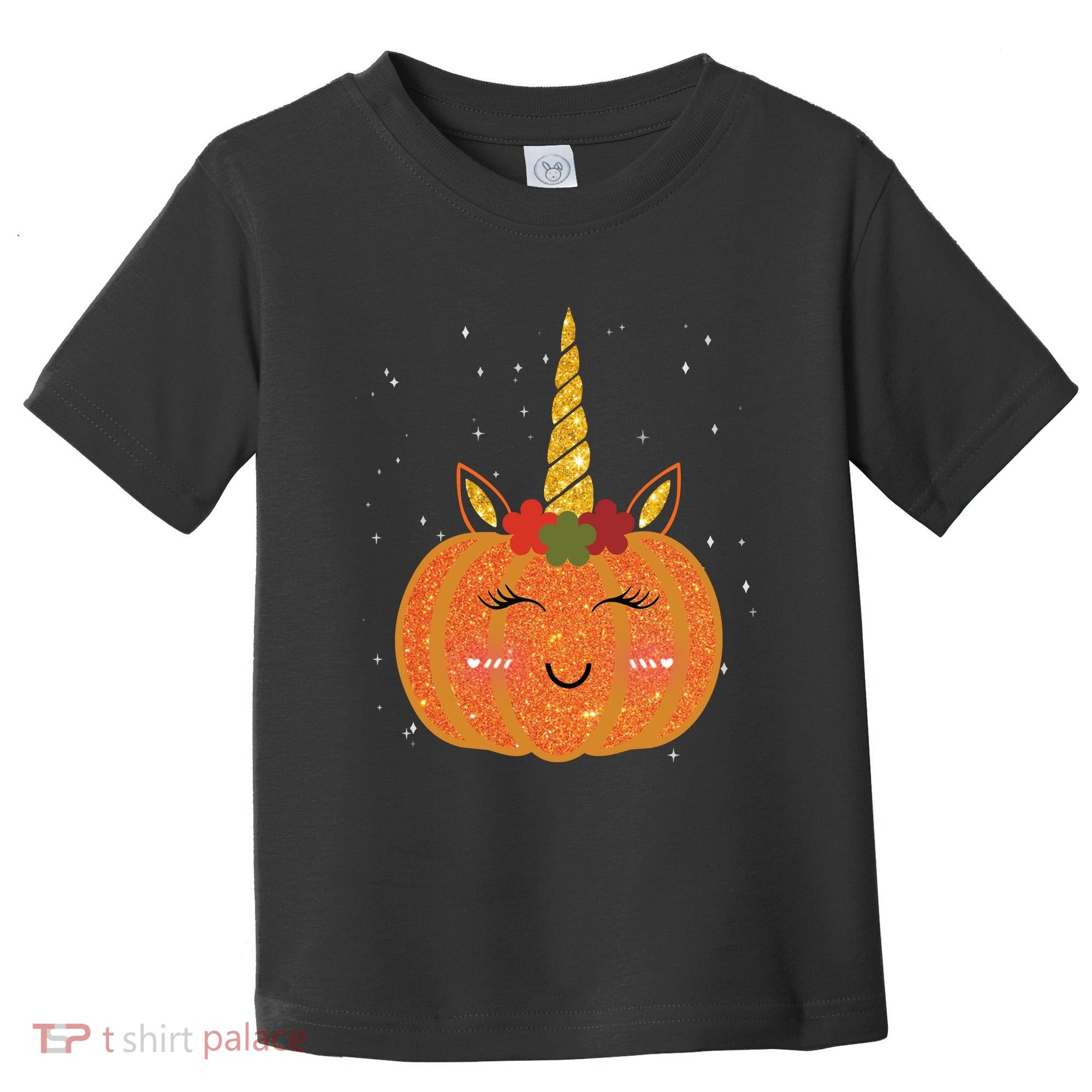 Cute Pumpkin Unicorn Halloween Toddler T-Shirt