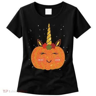 Cute Pumpkin Unicorn Halloween Women's T-Shirt