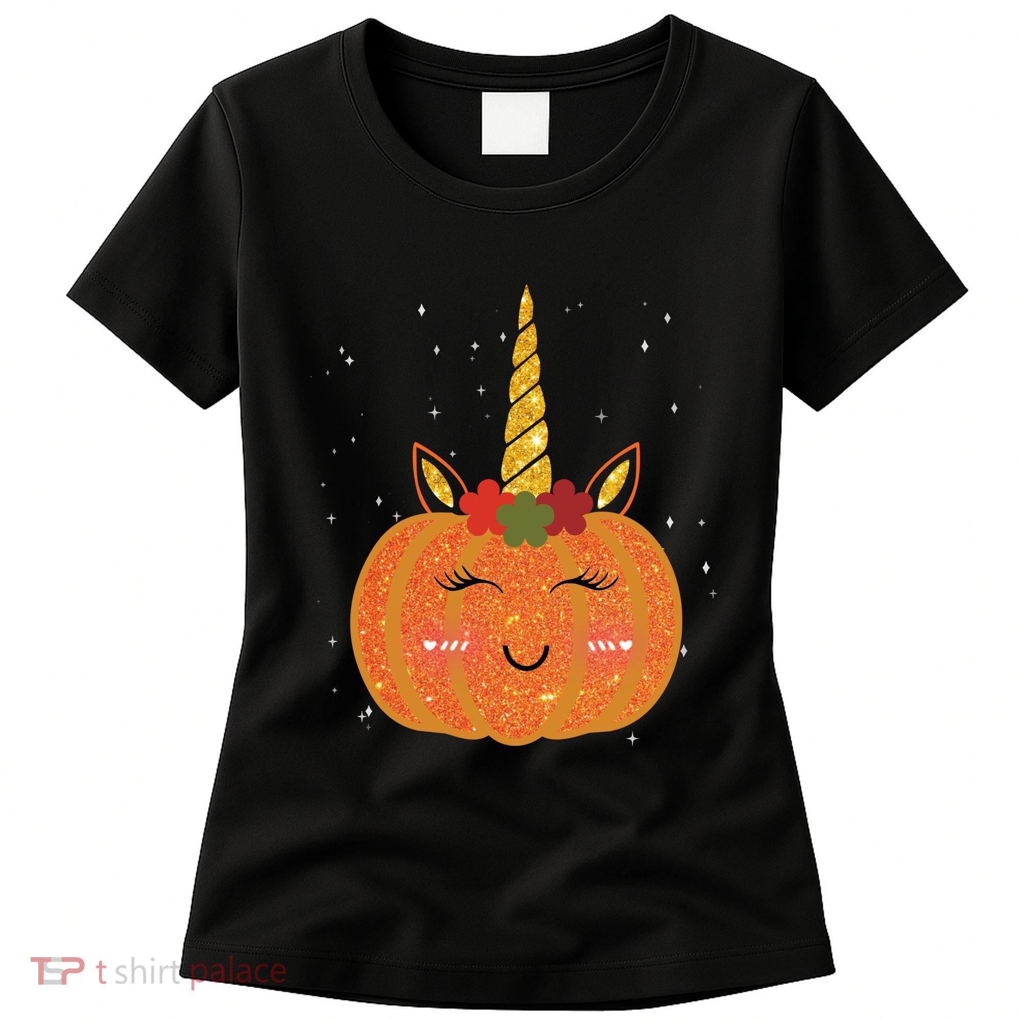 Cute Pumpkin Unicorn Halloween Women's T-Shirt