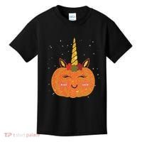 Cute Pumpkin Unicorn Halloween Kids T-Shirt thumb 0