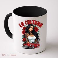Chola Pin Up Chicano Mexican Latina Car Show Cinco De Mayo Coffee Mug thumb 0