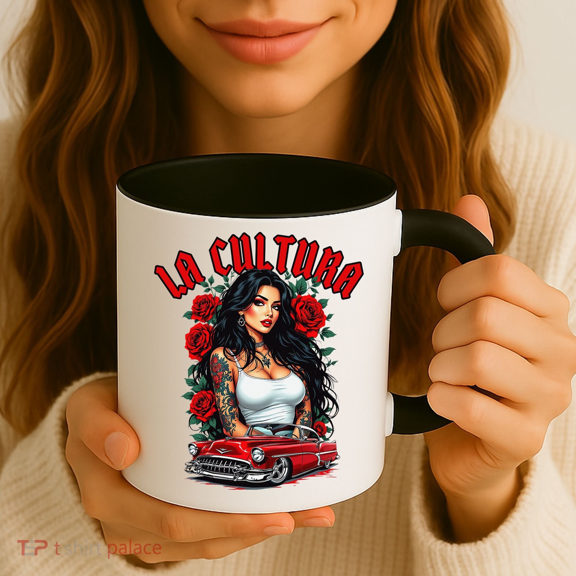 Chola Pin Up Chicano Mexican Latina Car Show Cinco De Mayo Coffee Mug