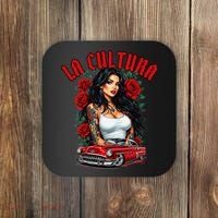 Chola Pin Up Chicano Mexican Latina Car Show Cinco De Mayo Coaster thumb 0
