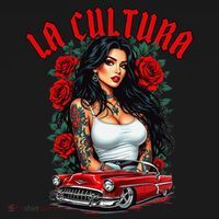 Chola Pin Up Chicano Mexican Latina Car Show Cinco De Mayo Women's Hoodie thumb 2
