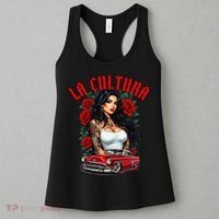 Chola Pin Up Chicano Mexican Latina Car Show Cinco De Mayo Women's Tank Top thumb 3