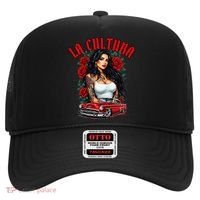 Chola Pin Up Chicano Mexican Latina Car Show Cinco De Mayo Hat thumb 0