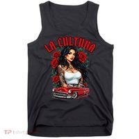 Chola Pin Up Chicano Mexican Latina Car Show Cinco De Mayo Tank Top thumb 0