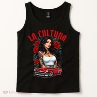 Chola Pin Up Chicano Mexican Latina Car Show Cinco De Mayo Tank Top thumb 2